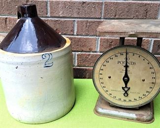 POTTERY JUG & SCALE