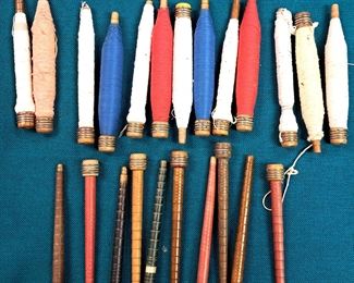 WOOD SPINDLES THREAD SPOOLS