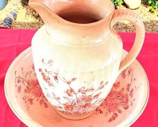 IRONSTONE PITCHER & BOWL