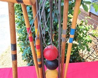 ANTIQUE CROQUET SET 