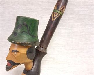 CARVED WOOD SMOKING PIPE