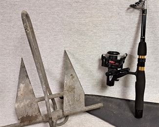 BOAT ANCHOR FISHING POLE