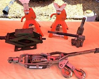 COME ALONG & JACK STANDS 