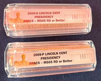 2009 LINCOLN PENNY COIN IN SLEEVES LOT