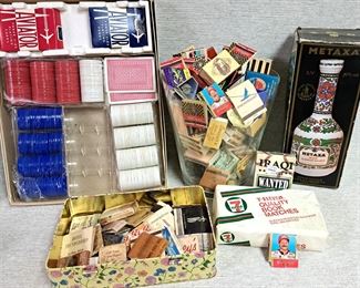 MATCHBOOKS POKER CHIPS LOT