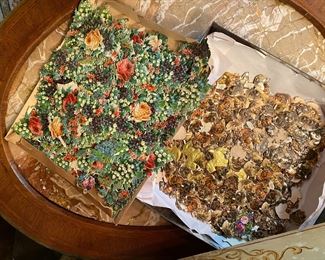 Antique paper ephemera, German floral and dogs very large lot of both.