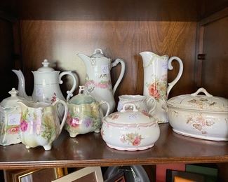 Some Antique floral porcelain items...