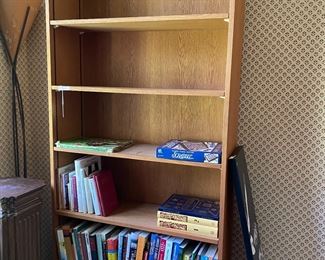 Pair of solid blonde wood bookcases