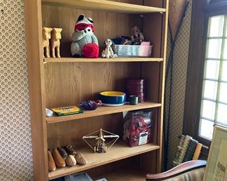 Bookcase: pair available. Moveable shelves, slim profile. good value!   