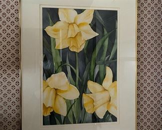 watercolor daffodils