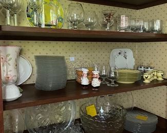 Pantry items... Punch set... on lower shelf