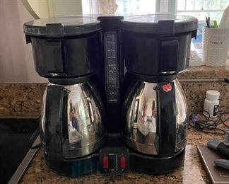 Lots of kitchen wares;  including enamel, utilitarian, cookbooks, small appliances. Good vintage high quality deli slicer. Still digging more out. Swedish items...Pots, pans etc.