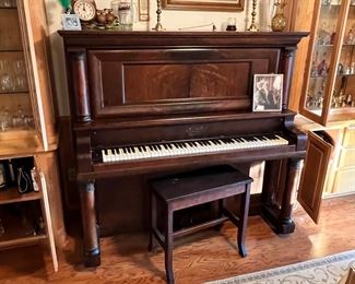 Amazing Leland upright piano (former player with viewing windows) started at $400… now a remarkable $200