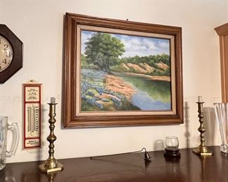 Bluebonnet field original oil painting