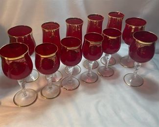 VENETIAN HUGE SET HAND BLOWN