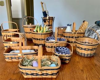 12 pc set of vintage Miniature Longaberger baskets