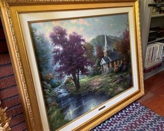 Large Thomas Kinkade wall art, $1200 Appraisal 