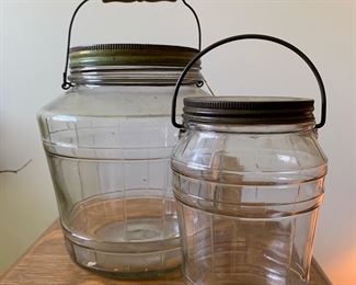 Rare Art Deco Hoosier Pickle Jars (many Hoosier storage jars available) 
