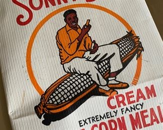 Sonny Boy Corn Meal Grocer dry goods advertising sack 