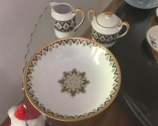 Christian Dior Monaco Cream, Sugar & Serving Bowl Set Fine China -$80