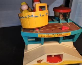 Fisher Price airport and 3 Men in a Tub