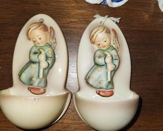 Pair Goebel wall pockets