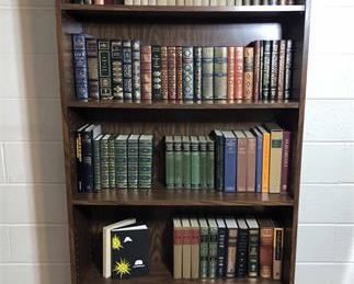 Leather Bound Book Collection WBookcase 