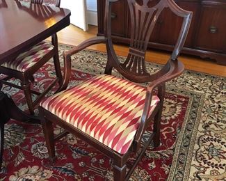 upholstered dining chairs x9
