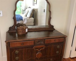 Ornate wood vanity 