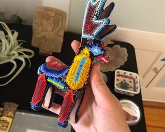 Beaded deer figure