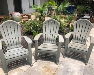 Set of 3 adirondack chairs in good shape