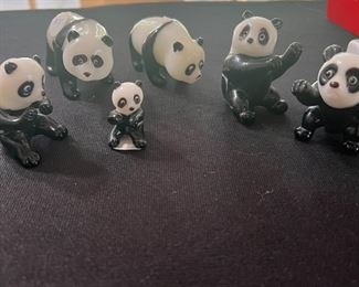 Vintage panda figurines