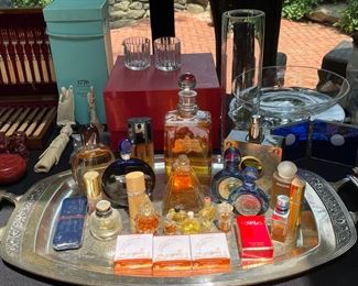 Tray of perfumes.