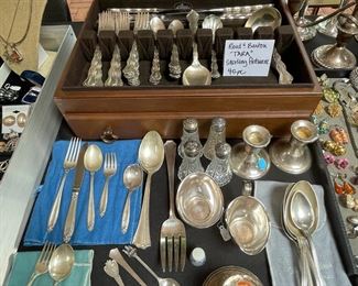 Reed & Barton "Tara" sterling silver flatware set (45 total pieces), as well as other sterling and coin (.800) flatware.