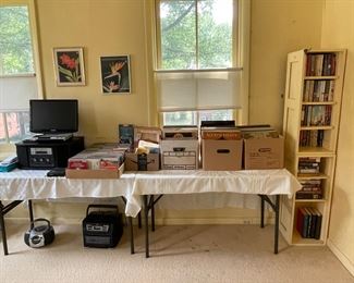 Lots of LPs and CDs - the vast majority of which are Broadway musicals (mostly cast sountracks) and classical.