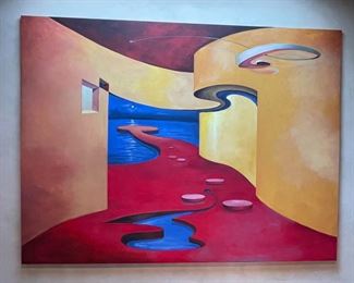 Commissioned 2007 large-scale painting by DC artist, Armen Kankanian.