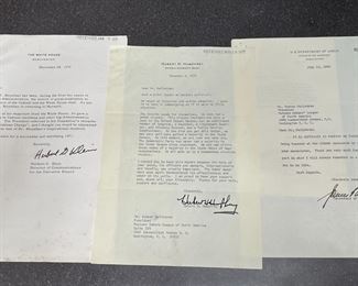 Signed political correspondence.