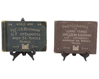Pair of Named WWI Photo albums w/ pictures of General Pershing