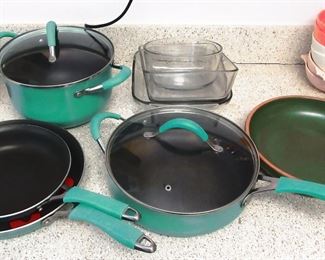 Pots and pans and misc. THERE ARE NO DISHES AVAILABLE.