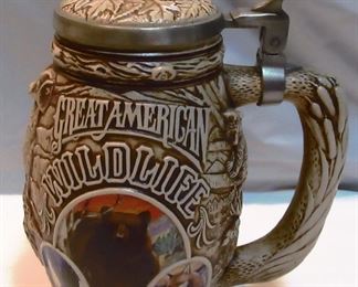 1990's beer stein supporting Great American Wildlife.