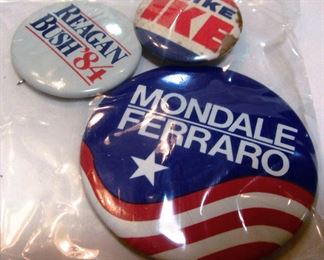 Presidental hopeful election pins.