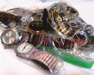 Bags of old watches. Sold only by the bag and sold as PARTS only, as is.