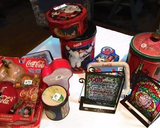 Coca Cola collectible tins and misc.