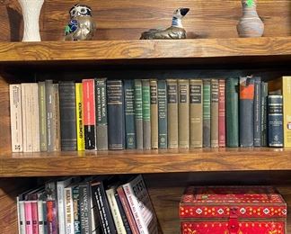 Decor, Books & Vibrant Painted Box