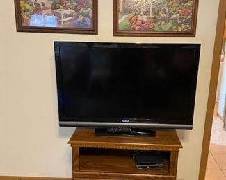 Vizio flatscreen TV  LCD, and TV stand