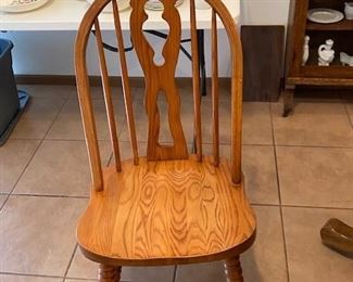4 solid oak chairs