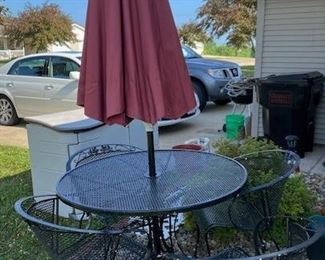 metal patio table