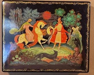 Artist Signed Russian Jewelry Box