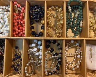 Several Necklaces A Brooch