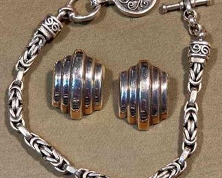 Sterling Clip Earrings Bracelet